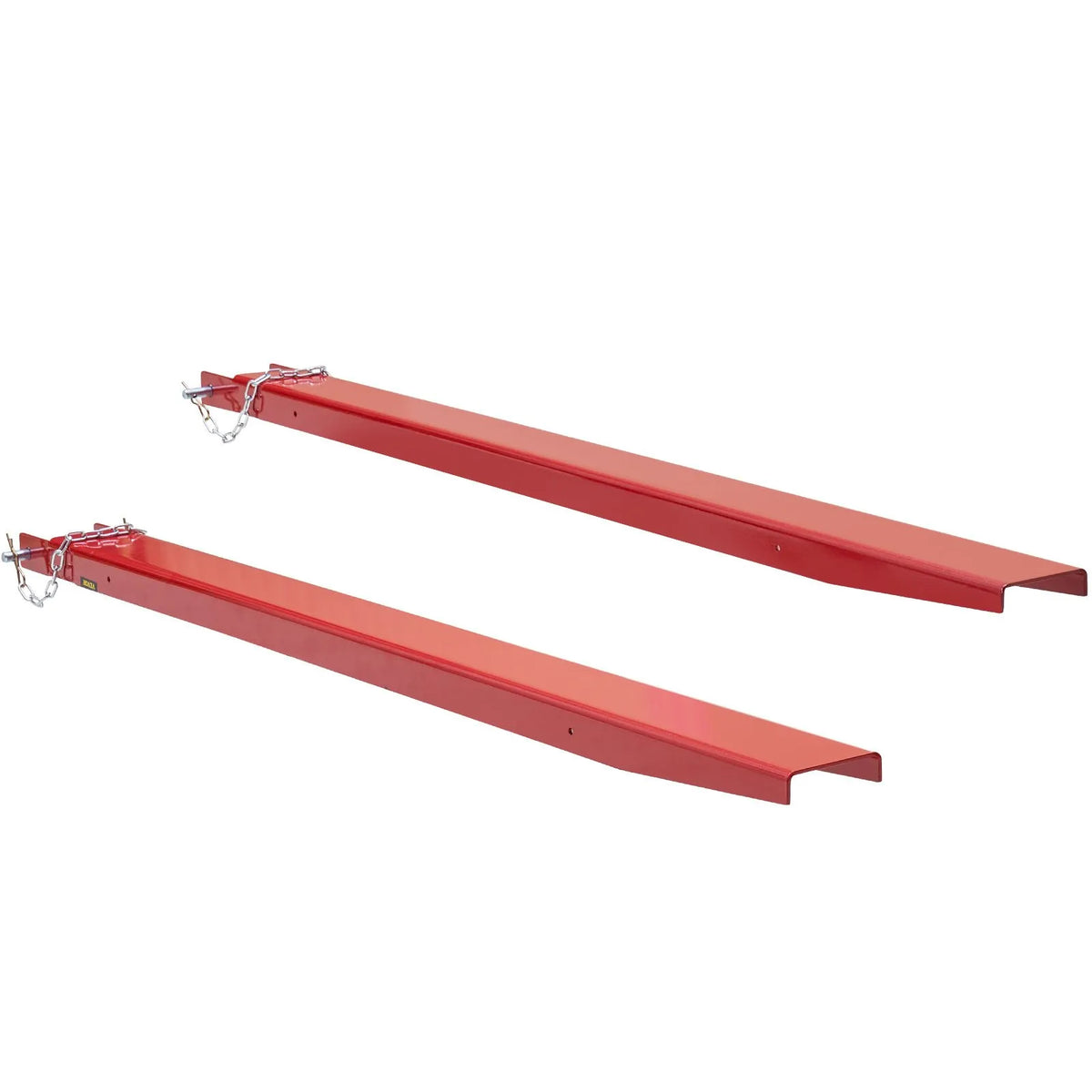 VEVOR-i kahvli pikendused, pikkus 2080 mm, laius 114 mm, rasketehnika süsinikterasest kahvli pikendused kahvlitele koos kinnitustappidega, kahvli otsad kahvlitele, punased