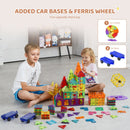 VEVOR 180 gab. Magnētiskās Flīzes - 3D Magnētiskie Būvniecības Bloki Bērniem