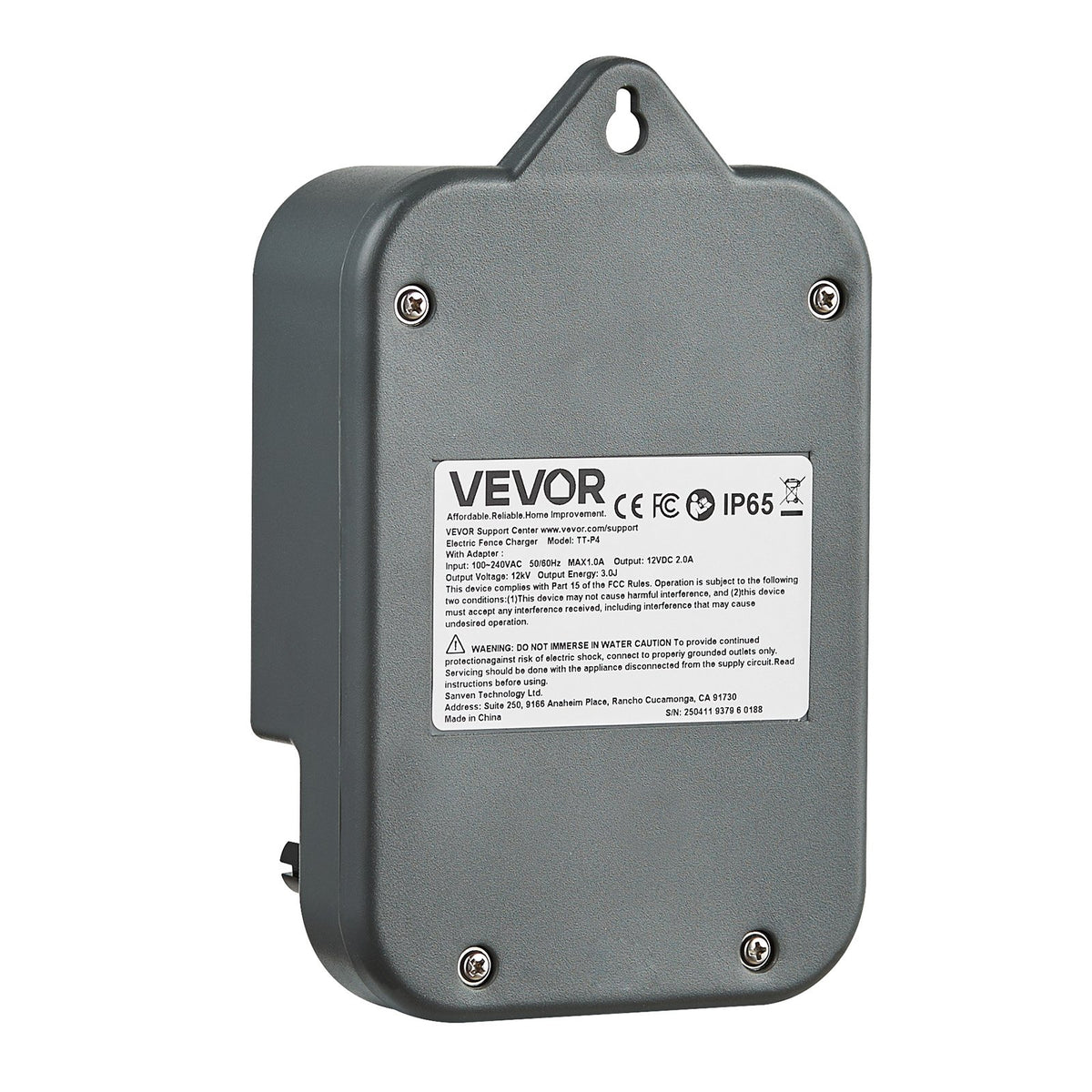 VEVOR elektriaia impulssigeneraator, 10 kV, 3 J, vahelduv- ja alalisvoolu toide, LED-indikaator, tegevusulatus 3 km, kaitseks metsloomade eest