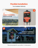 VEVOR elektriskā žoga impulsa ģenerators, 10 kV, 3 J, maiņstrāvas un līdzstrāvas barošana, LED indikators, darbības attālums 3 km, aizsardzībai pret savvaļas dzīvniekiem