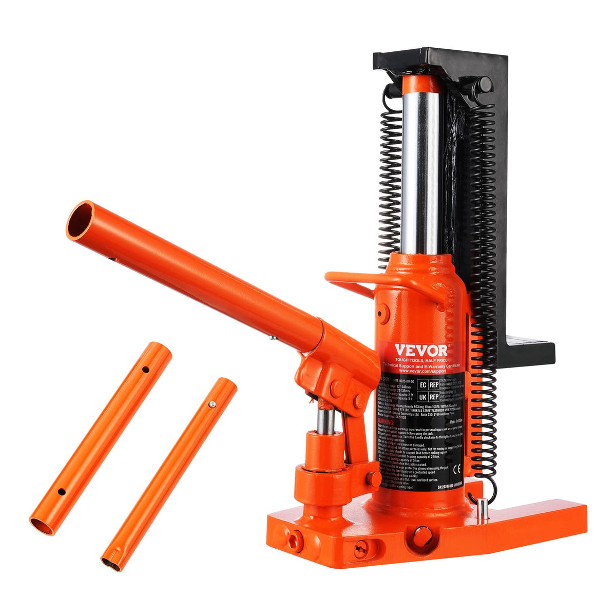 VEVOR Hydraulic Finger Jack – 2.5 Tonne Finger Lifting Capacity, 5 Tonne Maximum Lifting Capacity