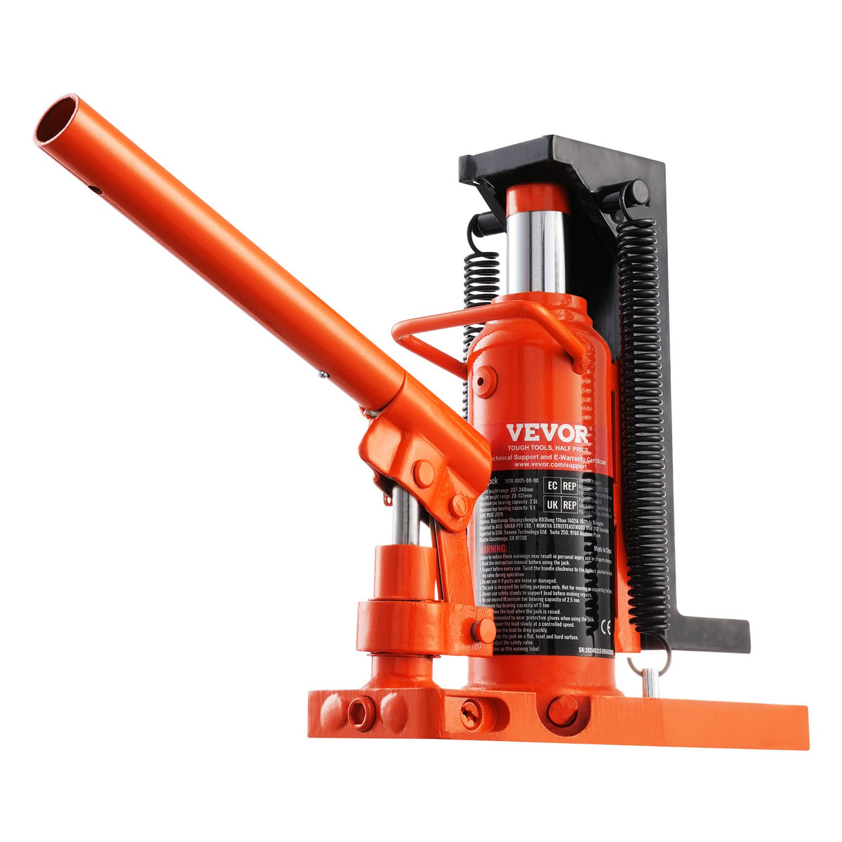 VEVOR Hydraulic Finger Jack – 2.5 Tonne Finger Lifting Capacity, 5 Tonne Maximum Lifting Capacity