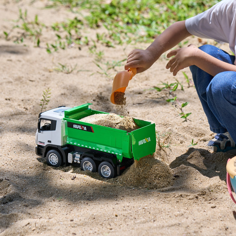 VEVOR RC tālvadības pašizgāzējs – būvniecības transportlīdzekļa rotaļlieta, 9 kanāli, 1:18 mērogs