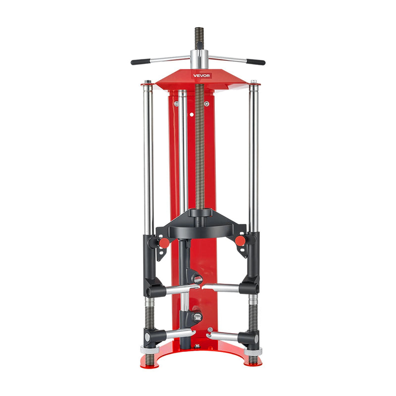 VEVOR atsperu kompresors ar 4 līmeņu regulēšanu, universālu stiprinājumu un daudzfunkcionāliem āķiem, paredzēts spirālatsperu saspiešanai līdz 1360 kg, piemērots apvidus auto, kravas auto un pikapu lietošanai