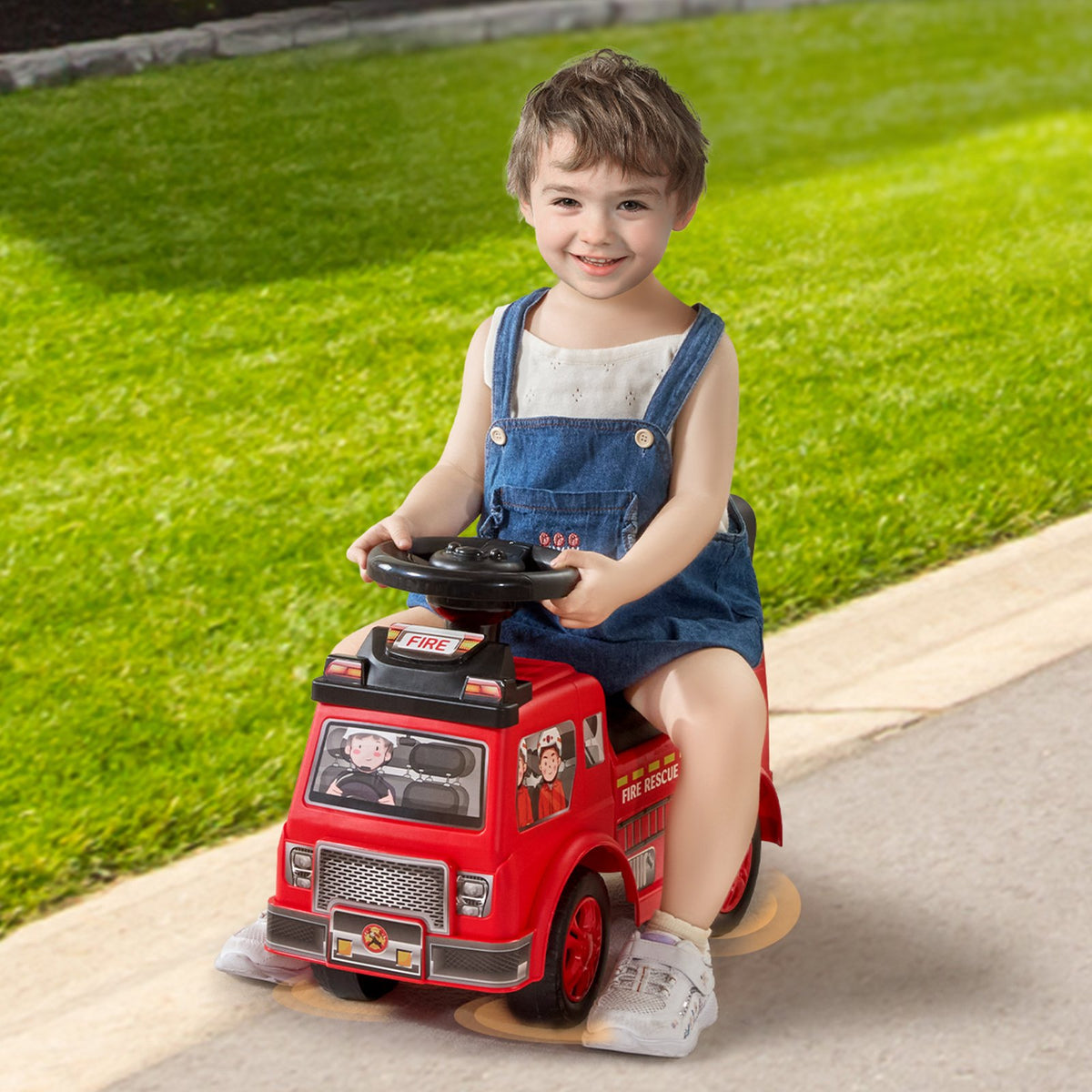 VEVOR Push Ride-On Car for Children 1-3 Years, Red
