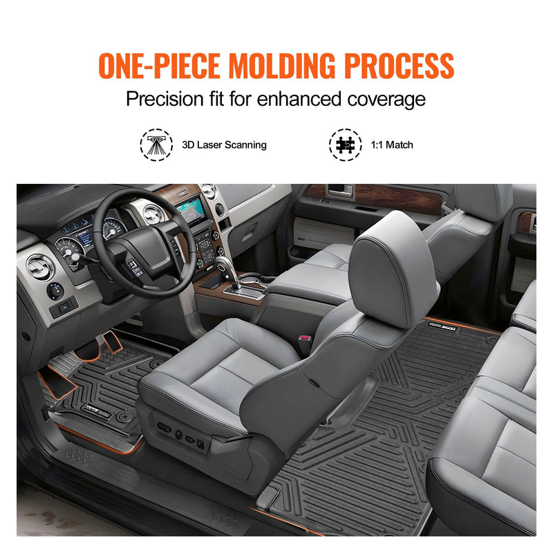 VEVOR automašīnas grīdas paklāji Ford F-250 / F-350 / F-450 (2017–2022), 3 gab., TPE