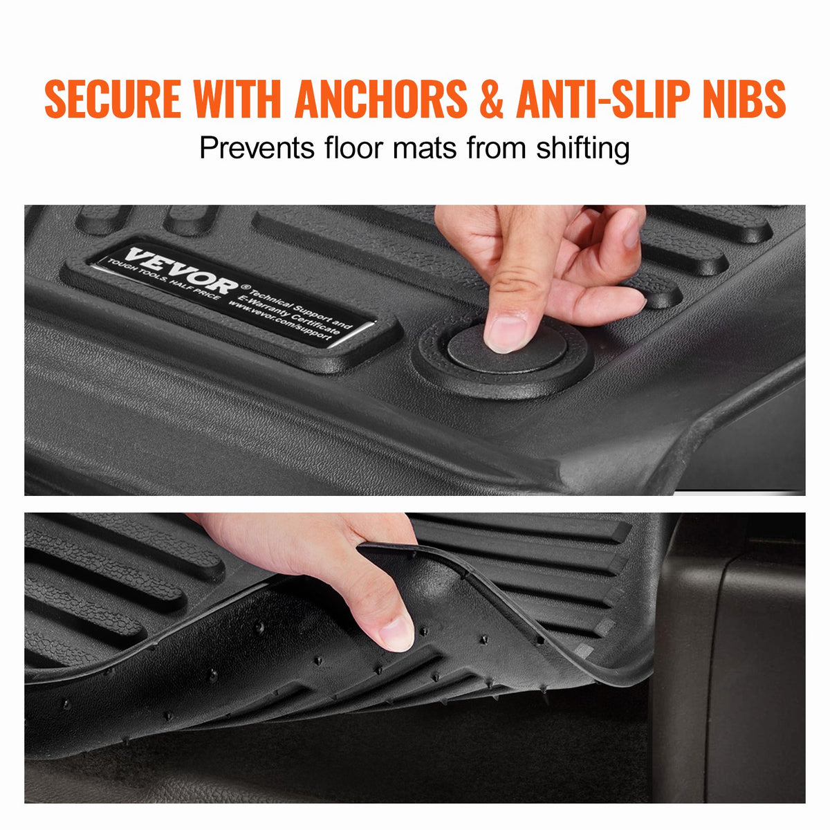 VEVOR Car Floor Mats Ford F-250 / F-350 / F-450 (2017–2022), 3 pcs, TPE