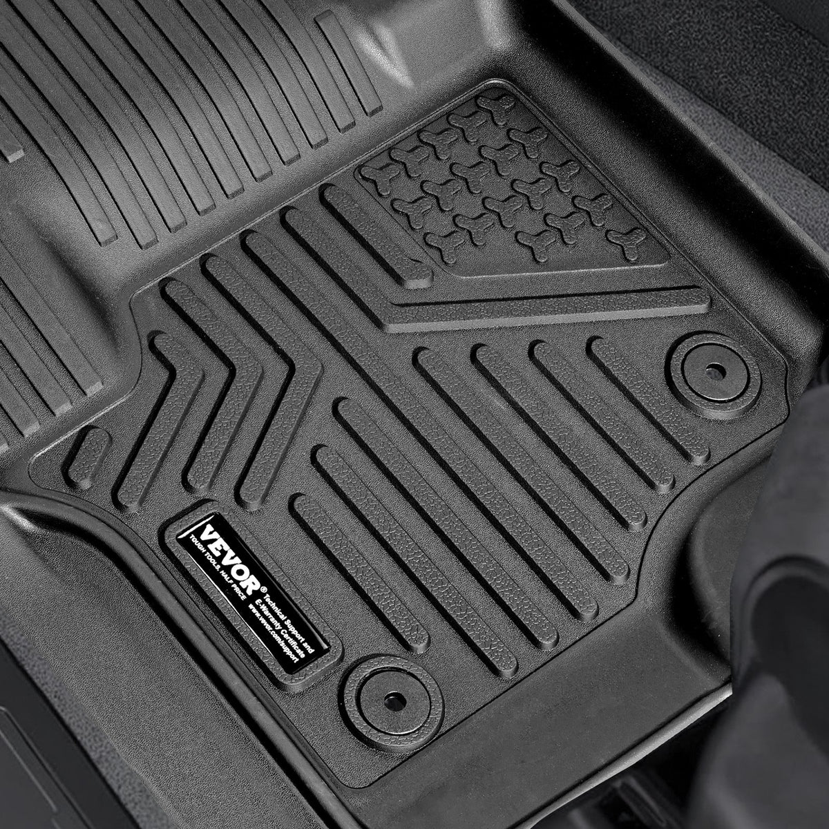 VEVOR Car Floor Mats Ford F-250 / F-350 / F-450 (2017–2022), 3 pcs, TPE