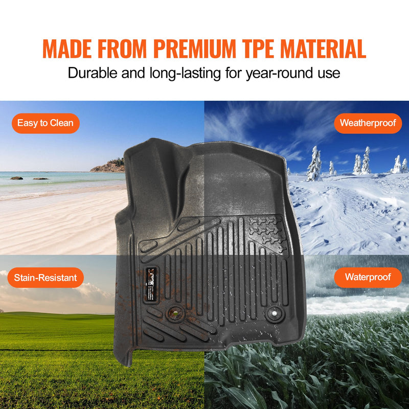 VEVOR automašīnas grīdas paklāji Chevrolet Silverado / GMC Sierra 1500, 3 gab.