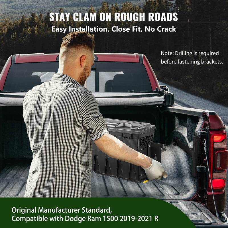 Slēdzams riteņu arkas instrumentu nodalījums 20 l, ūdensizturīgs, der Dodge Ram 1500 (2019–2021), labā puse, melns