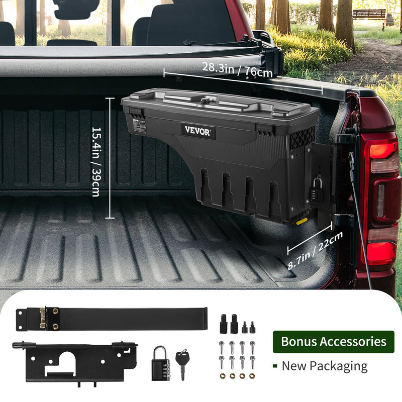 Slēdzams riteņu arkas instrumentu nodalījums 20 l, ūdensizturīgs, der Dodge Ram 1500 (2019–2021), labā puse, melns