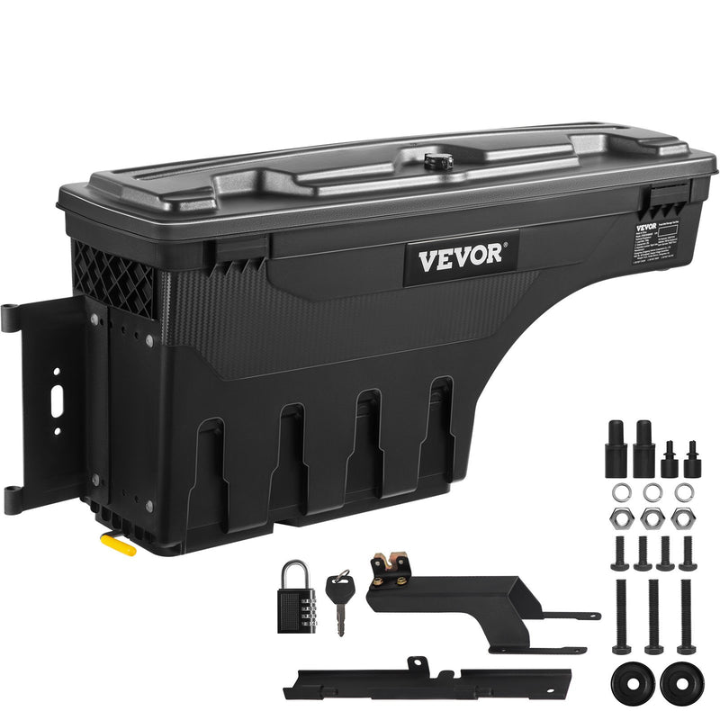 VEVOR Kravas automašīnas instrumentu kaste – Slēdzama šūpojoša kaste ar paroli, 25 L, ABS ritenis, labi uzglabāšanas kaste, ūdensizturīga un izturīga, saderīga ar Ford F-150 2015-2021, vadītāja puse