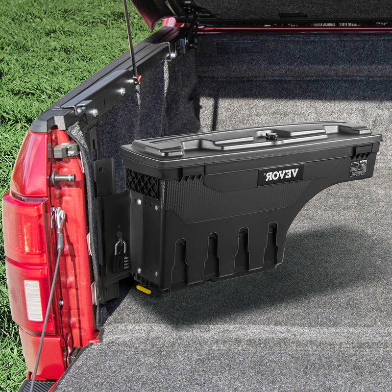 VEVOR Kravas automašīnas instrumentu kaste – Slēdzama šūpojoša kaste ar paroli, 25 L, ABS ritenis, labi uzglabāšanas kaste, ūdensizturīga un izturīga, saderīga ar Ford F-150 2015-2021, vadītāja puse