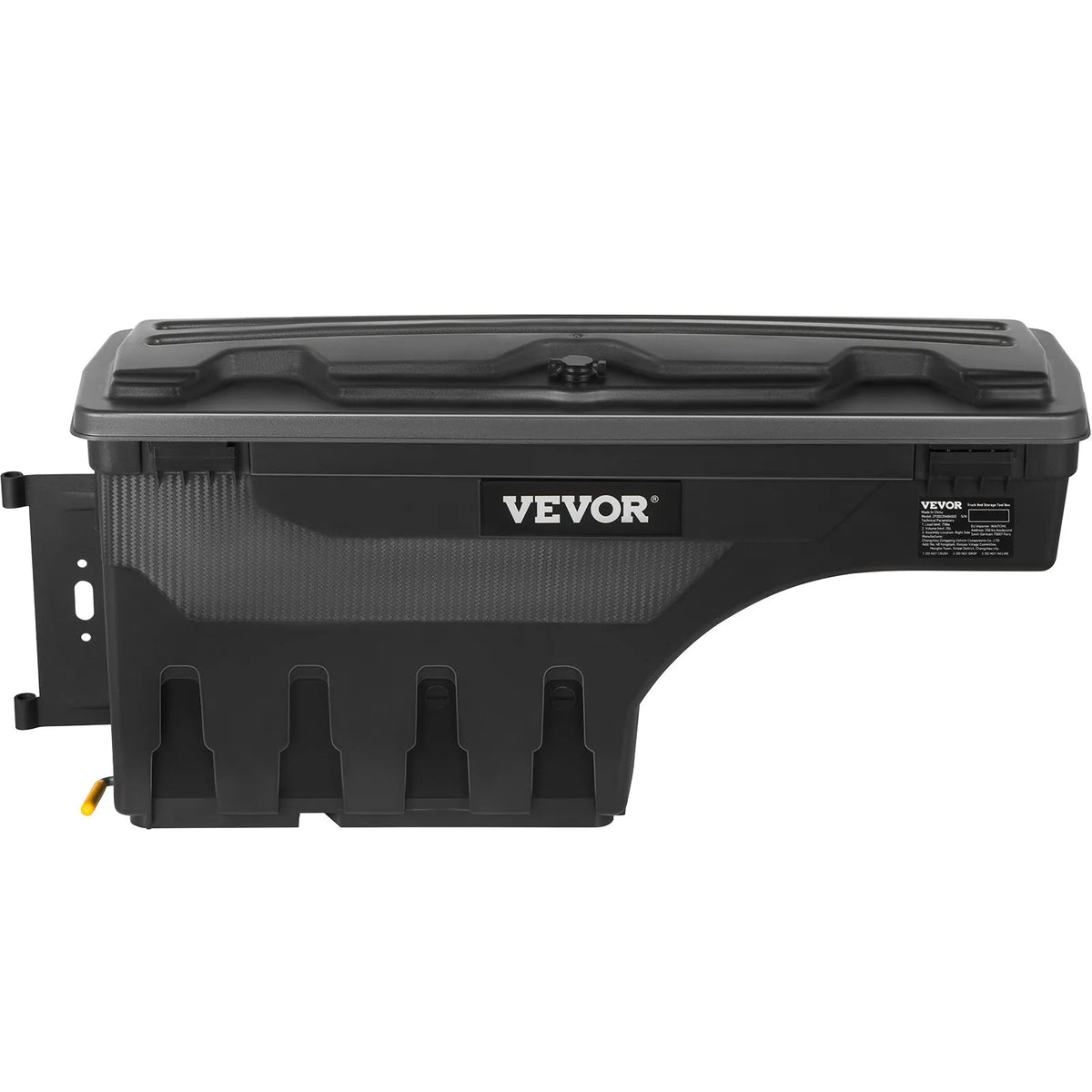 VEVOR kravas automašīnas riteņu arkas instrumentu kaste, 20 l, ar slēdzamu ūdensizturīgu ABS vāku, piemērota Chevrolet Silverado 1500 un GMC Sierra 1500 (2019–2020), vadītāja puse, melna