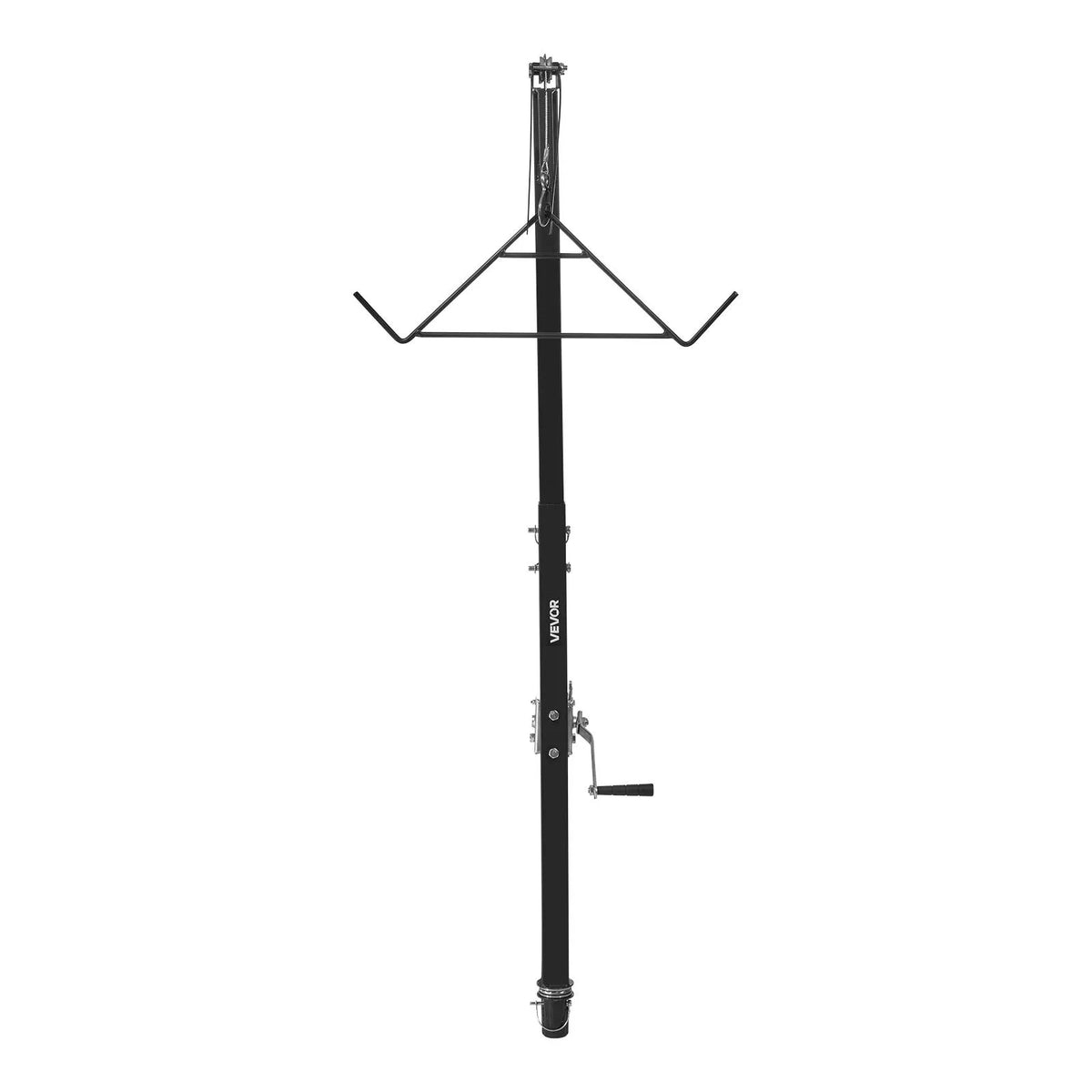Game Hoist with Vehicle Hitch Mount, 136 kg Lifting Capacity, 360° Rotating Pole with Adjustable Height, 2 Inch Connector, Equipped with Winch and Game Gambrel for Skinning and Cleaning