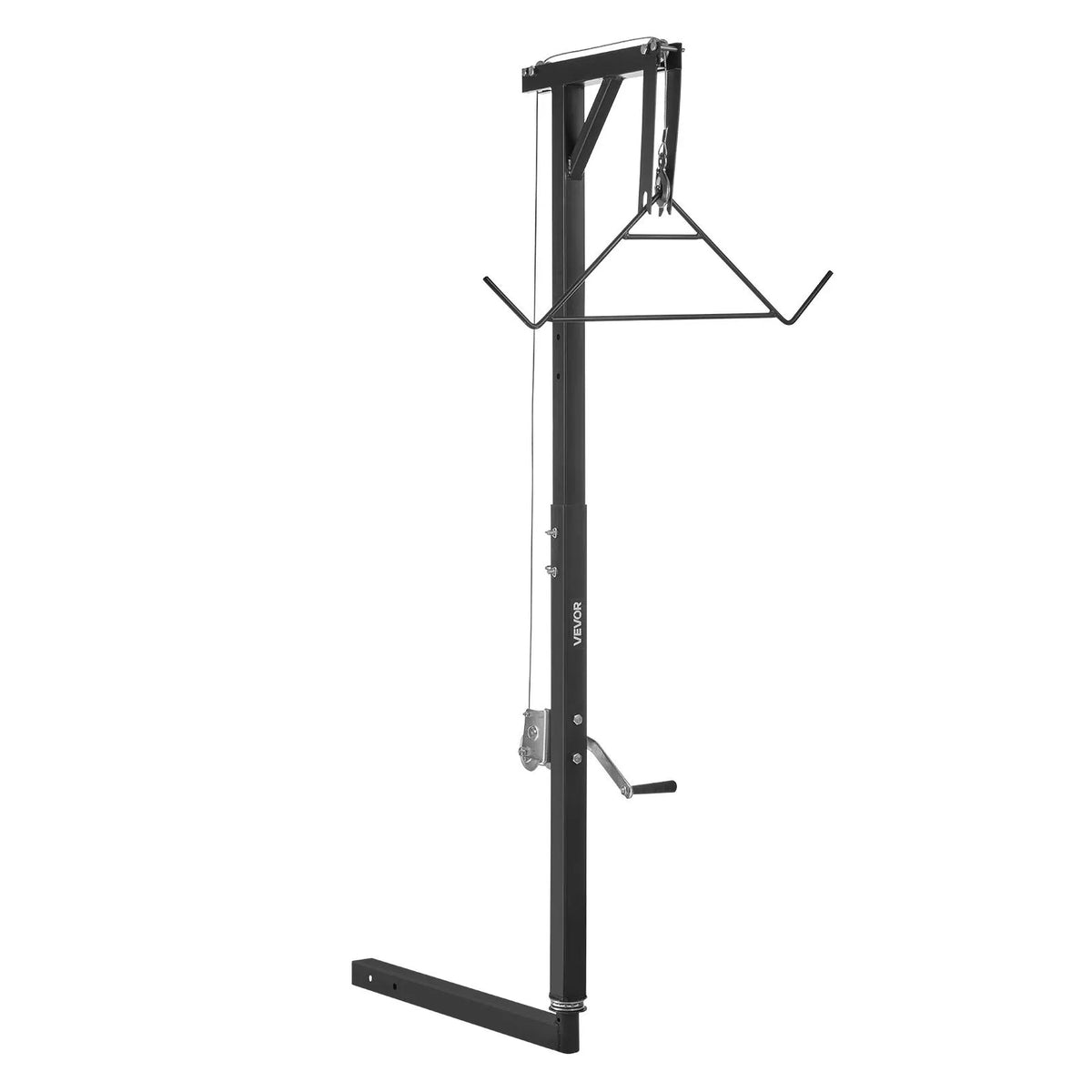 Game Hoist with Vehicle Hitch Mount, 136 kg Lifting Capacity, 360° Rotating Pole with Adjustable Height, 2 Inch Connector, Equipped with Winch and Game Gambrel for Skinning and Cleaning