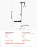 Kravas automašīnas piekabes medījuma pacēlājs, 400 kg celtspēja, medību briežu pacēlājs ar 50 mm stiprinājumu, 360° rotējošu asi un regulējamu augstumu, ar vinču un āķi medījuma tīrīšanai un nodīrāšanai