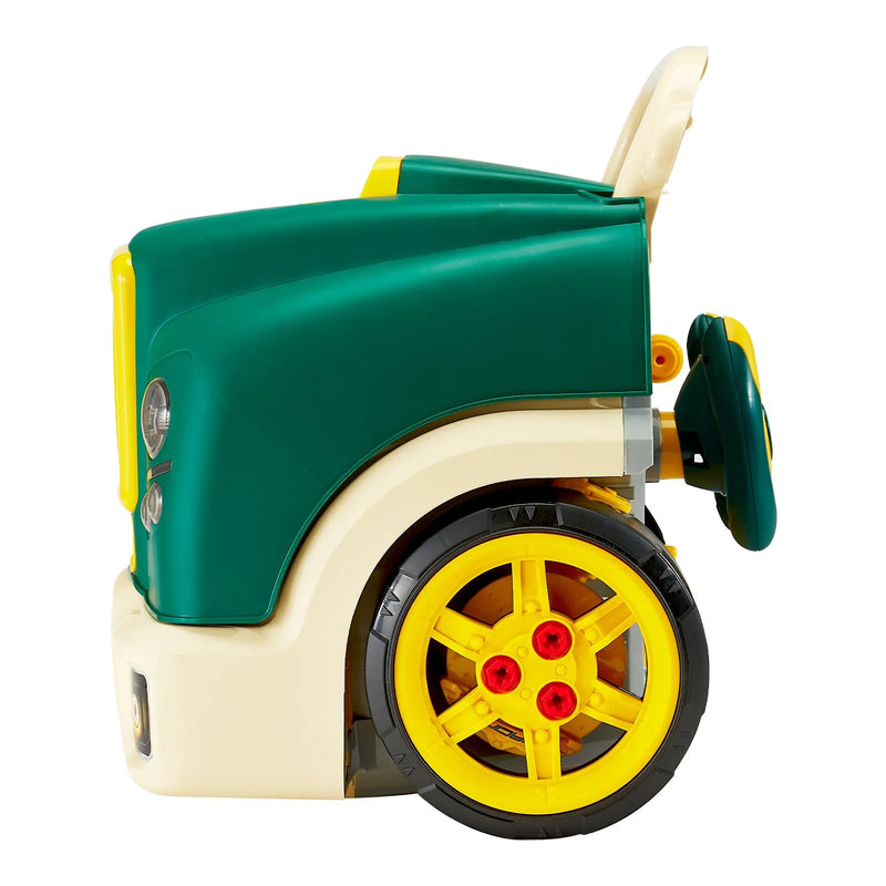 VEVOR dzinēja rotaļlieta, 60 detaļas, bērnu mehāniķa auto remonta komplekts ar noņemamām detaļām, gaismām un skaņām, stūri un taurīti, mehāniķa darbnīcas rotaļu komplekts bērniem no 3 gadu vecuma, zaļš