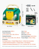 VEVOR dzinēja rotaļlieta, 60 detaļas, bērnu mehāniķa auto remonta komplekts ar noņemamām detaļām, gaismām un skaņām, stūri un taurīti, mehāniķa darbnīcas rotaļu komplekts bērniem no 3 gadu vecuma, zaļš