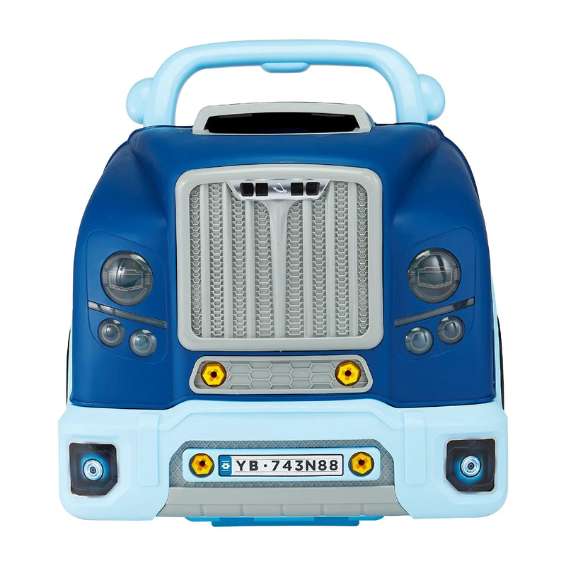 VEVOR dzinēja rotaļlieta, 60 detaļas, bērnu mehāniķa auto remonta komplekts ar noņemamām detaļām, gaismām un skaņām, stūri un taurīti, mehāniķa darbnīcas rotaļu komplekts bērniem no 3 gadu vecuma, zils