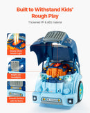 VEVOR dzinēja rotaļlieta, 60 detaļas, bērnu mehāniķa auto remonta komplekts ar noņemamām detaļām, gaismām un skaņām, stūri un taurīti, mehāniķa darbnīcas rotaļu komplekts bērniem no 3 gadu vecuma, zils