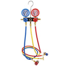 VEVOR vienpakāpes HVAC vakuuma sūknis ar manometru komplektu 99 l/min, 1/5 ZS, rotācijas lāpstiņu konstrukcija, ar trīs krāsu šļūtenēm un pārnēsāšanas somu, piemērots R134a un R410A