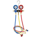 VEVOR vienpakāpes HVAC vakuuma sūknis ar manometru komplektu 267 l/min (4,5 CFM), 186 W (1/4 ZS), rotācijas lāpstiņu konstrukcija, ar trīs krāsu šļūtenēm un somu, piemērots R134a un R410A