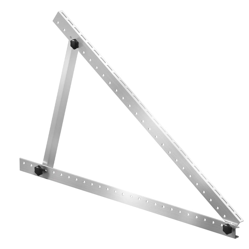 VEVOR 2 komplekti saules paneļu montāžas kronšteinu 1,14 m, regulējams slīpums 0–90°, paredzēti 100–400 W saules paneļiem, viegli alumīnija kronšteini ar salokāmām balsta kājām kemperiem, laivām un autonomām sistēmām