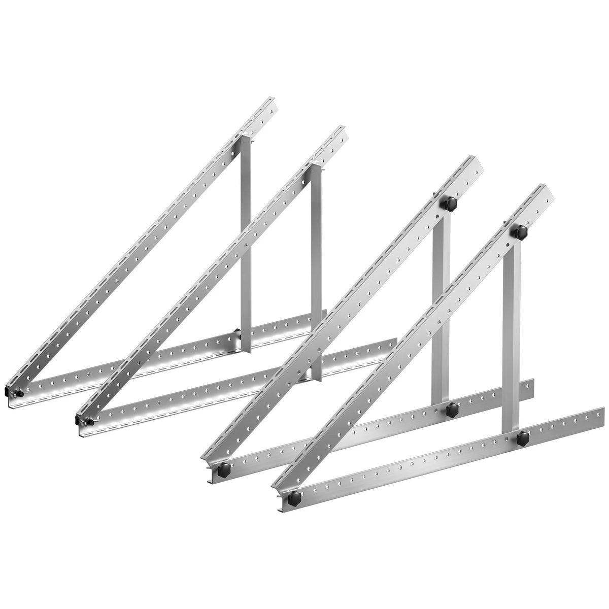 VEVOR 2 komplekti saules paneļu montāžas kronšteinu 1,14 m, regulējams slīpums 0–90°, paredzēti 100–400 W saules paneļiem, viegli alumīnija kronšteini ar salokāmām balsta kājām kemperiem, laivām un autonomām sistēmām