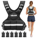 VEVOR regulējama svaru veste 4,7 kg ar 6 svaru ieliktņiem, X formas dizains un atstarojošas joslas, spēka treniņiem, skriešanai un fitnesam vīriešiem un sievietēm