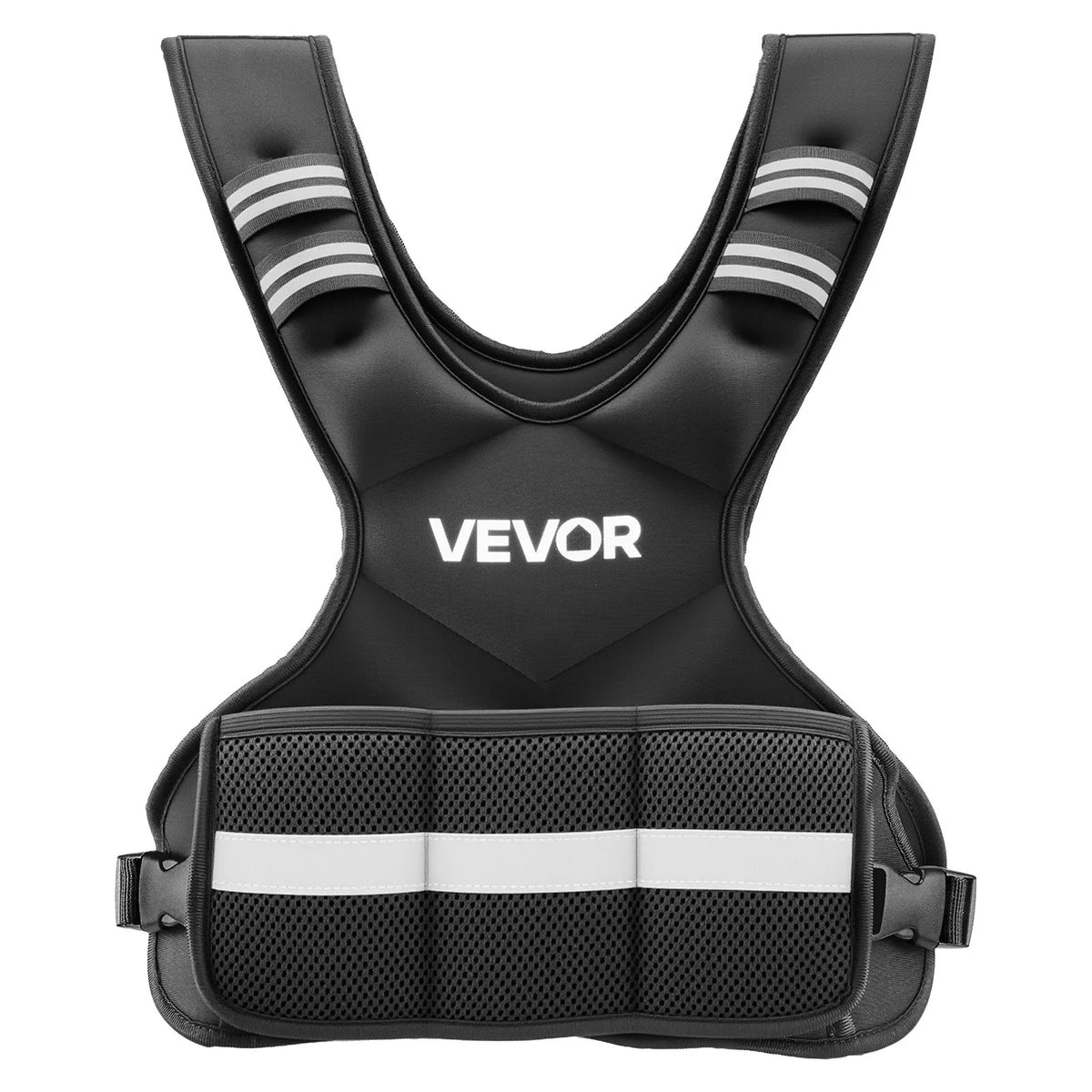 VEVOR reguleeritav raskusvest 4,7 kg 6 raskusplokiga, X-kujuline, helkurribadega