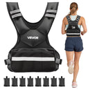 VEVOR regulējama svaru veste 18,3 kg ar 8 svaru ieliktņiem, X formas dizains un atstarojošas joslas, spēka treniņiem, skriešanai un fitnesam vīriešiem un sievietēm