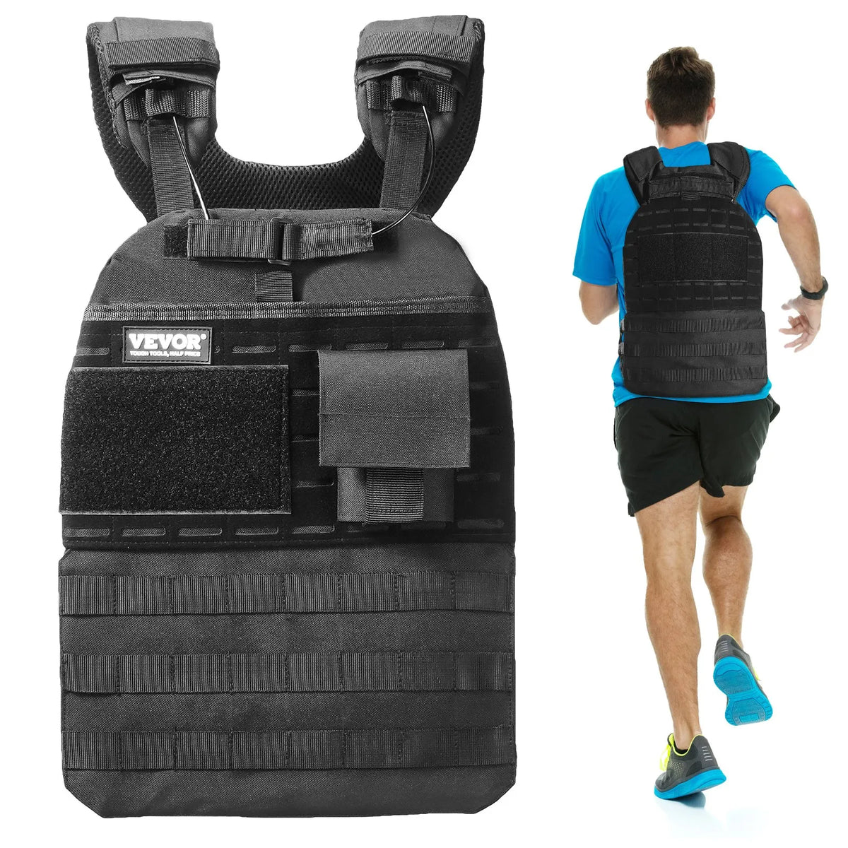 VEVOR regulējama svaru veste 18 kg treniņiem un skriešanai