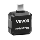 VEVOR termokamera Android ierīcēm, 512 × 384 TISR super izšķirtspēja, 25 Hz atsvaidzes ātrums, 256 × 192 IR izšķirtspēja, temperatūras diapazons - 20 °C līdz 550 °C, 15 krāsu paletes - ZEMLETES.LV