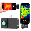 VEVOR termokamera Android un iOS ierīcēm ar makro objektīvu, 512 × 384 super izšķirtspēja, 25 Hz atsvaidzes ātrums, 256 × 192 IR izšķirtspēja, temperatūras diapazons - 20 °C līdz 550 °C - ZEMLETES.LV