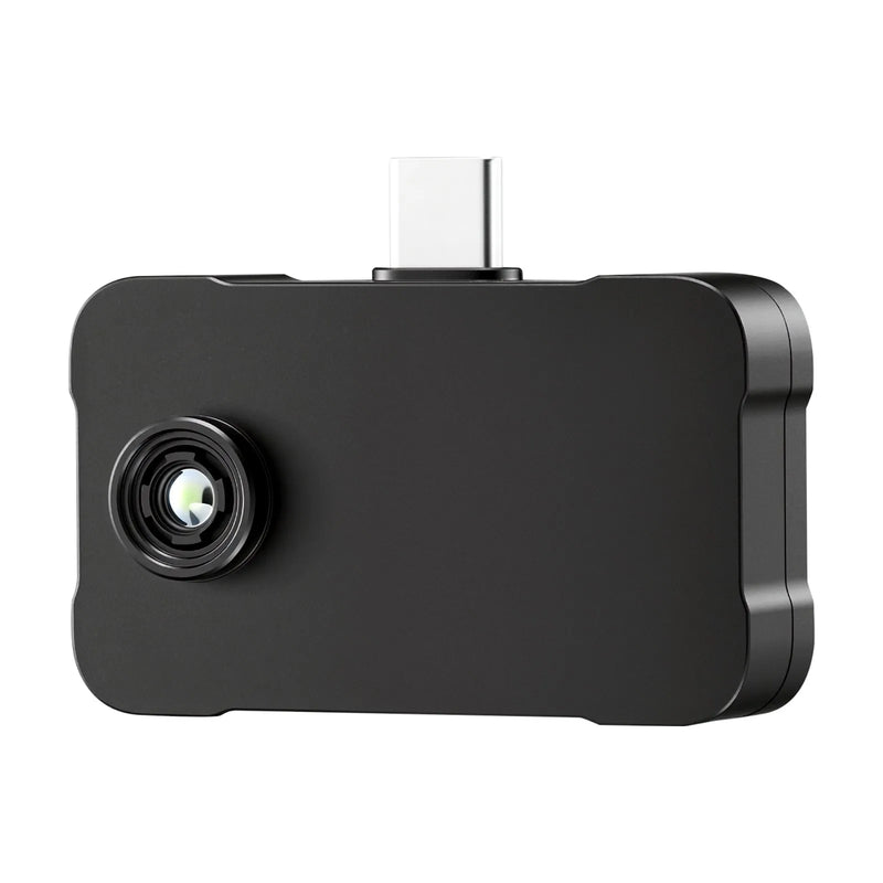 VEVOR termokamera Android un iOS ierīcēm ar 512 × 384 superrezolūciju, 25 Hz atsvaidzes ātrums, 256 × 192 IR izšķirtspēja, temperatūras diapazons no -20 °C līdz +550 °C, 6 krāsu paletes