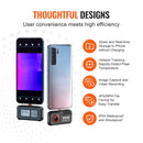 VEVOR termiskās attēlveidošanas kamera Android ierīcēm, 256 × 192 IR izšķirtspēja, infrasarkanais attēlveidotājs ar vizuālo kameru, 25 Hz atsvaidzes intensitāte, temperatūras diapazons –20 °C līdz 550 °C, IP54 aizsardzības klase