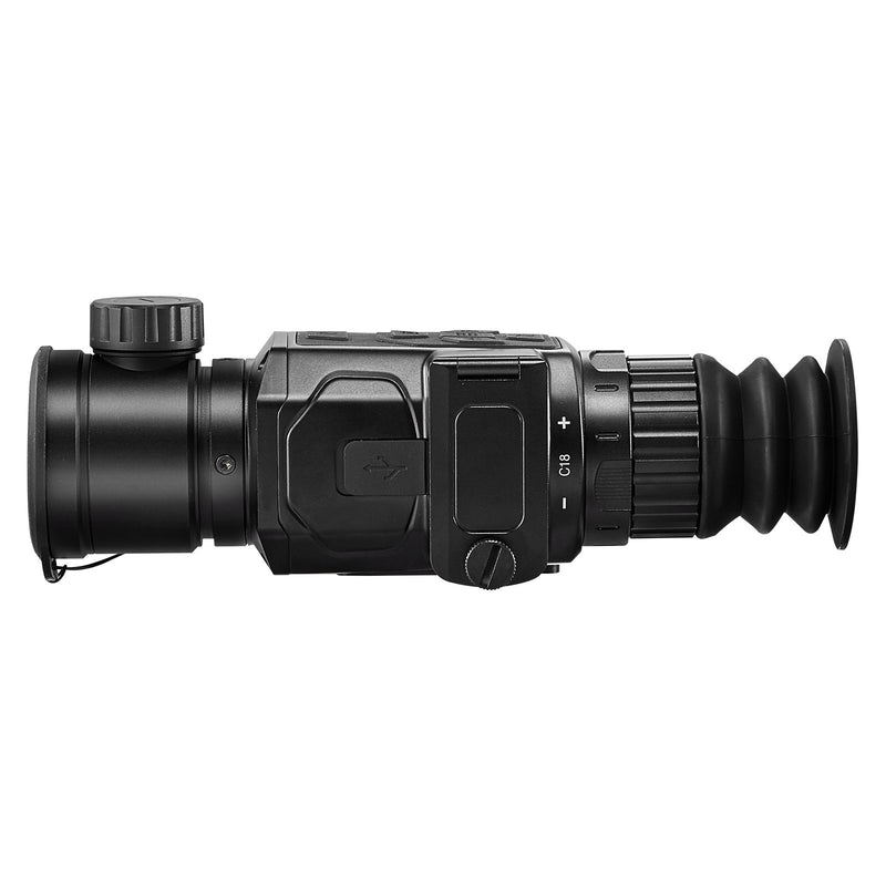 Termokamera monoklis medībām ar 1–8x tālummaiņu un 10 mm OLED ekrānu