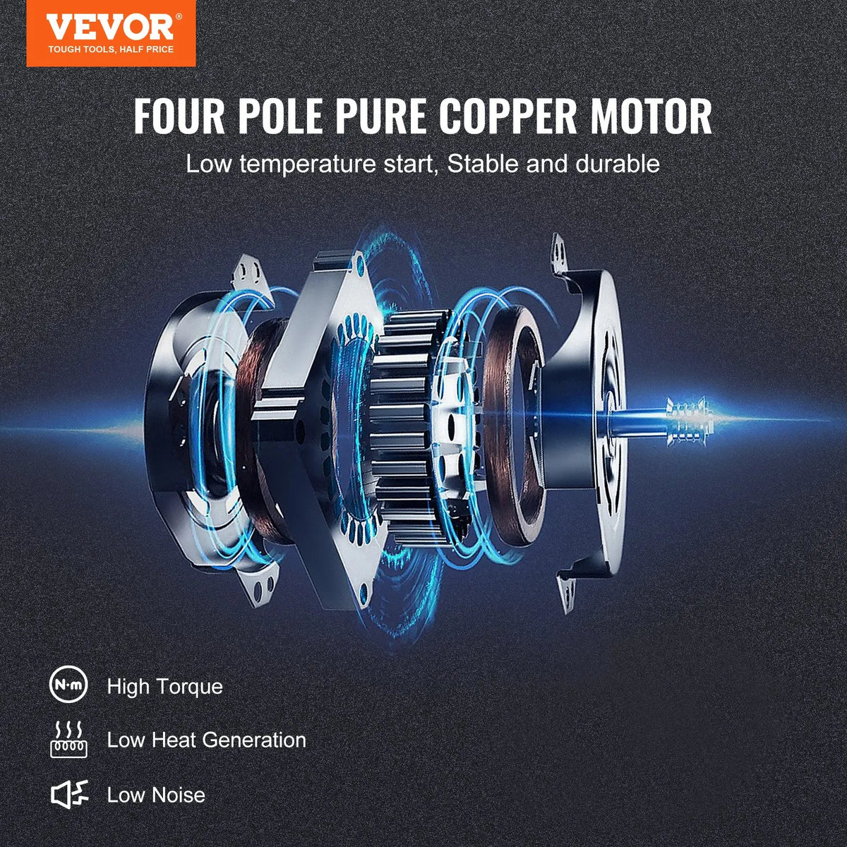 VEVOR Vacuum Pump 198 l/min, Two-Stage Rotary Vane HVAC Air Conditioning Vacuum Pump