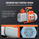 VEVOR vakuumsūknis 198 l/min, divpakāpju rotācijas lāpstiņu HVAC gaisa kondicionēšanas vakuumsūknis