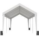 VEVOR 3 x 6 x 2.8 m autonojume, ar izturīgu PE pārklājumu, 8 pastiprinātiem stabiem un 4 svara somām, UV izturīgs ūdensnecaurlaidīgs pārklājs SUV, F150, automašīnai, kravas automašīnai, laivai, balts