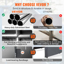 VEVOR 3 x 6 x 2.8 m autonojume ar 8 balstiem, izturīgu PE pārklājumu, tumši pelēks