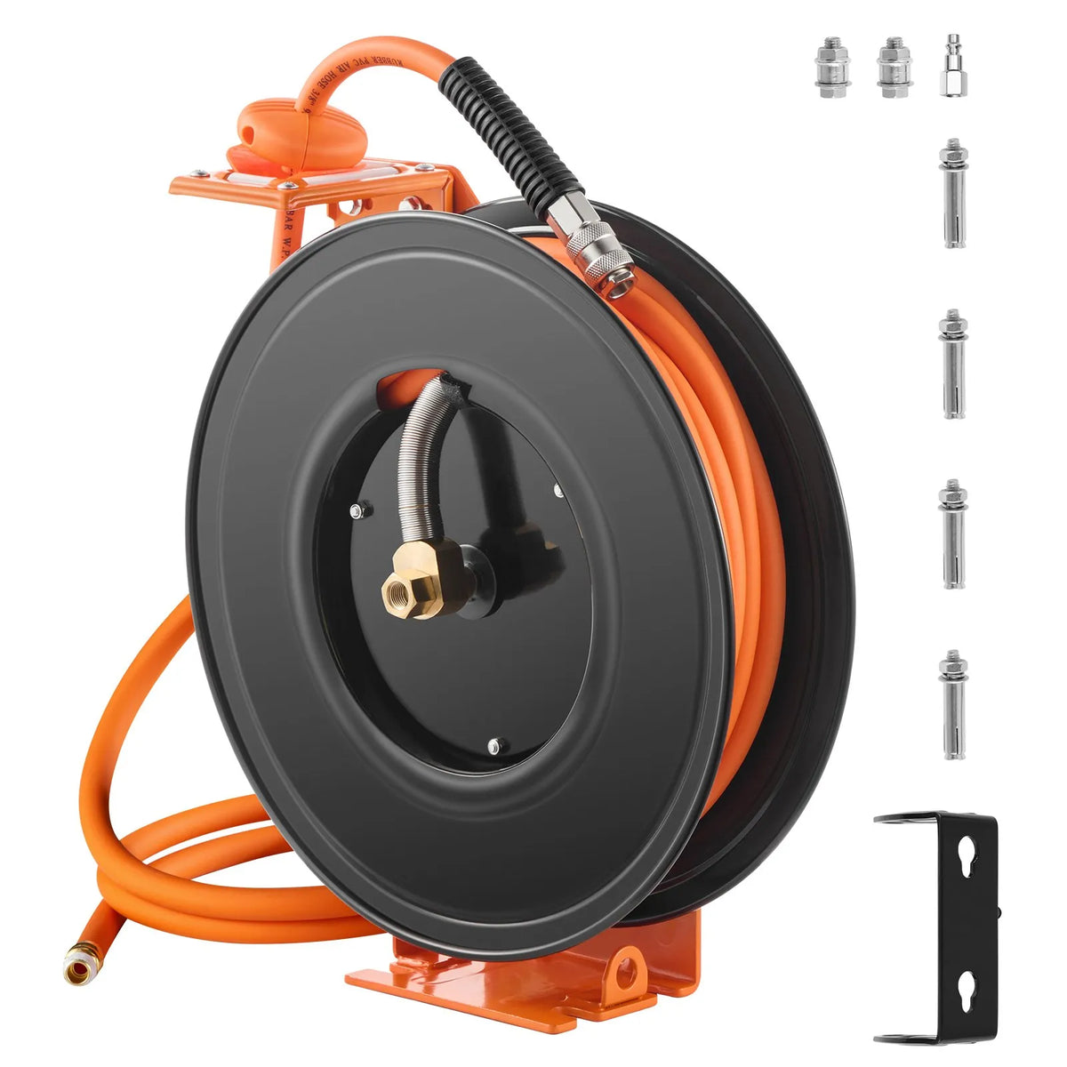VEVOR Automatic Air Hose Reel 9.5 mm x 15 m, 20 bar, with Bracket and Auto Rewind