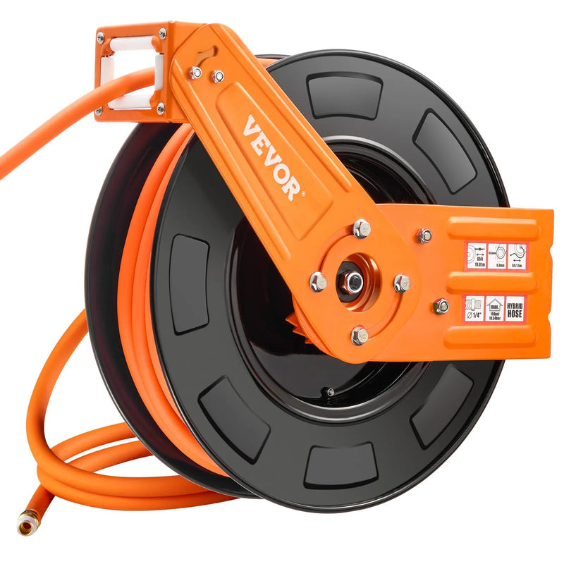 Gaisa šļūtenes spole, ievelkama, 9,53 mm, 20 m, hibrīda, ar korpusu, 20 bar / 300 PSI