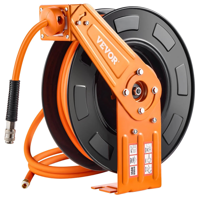 Gaisa šļūtenes spole, ievelkama, 9,53 mm, 20 m, hibrīda, ar korpusu, 20 bar / 300 PSI