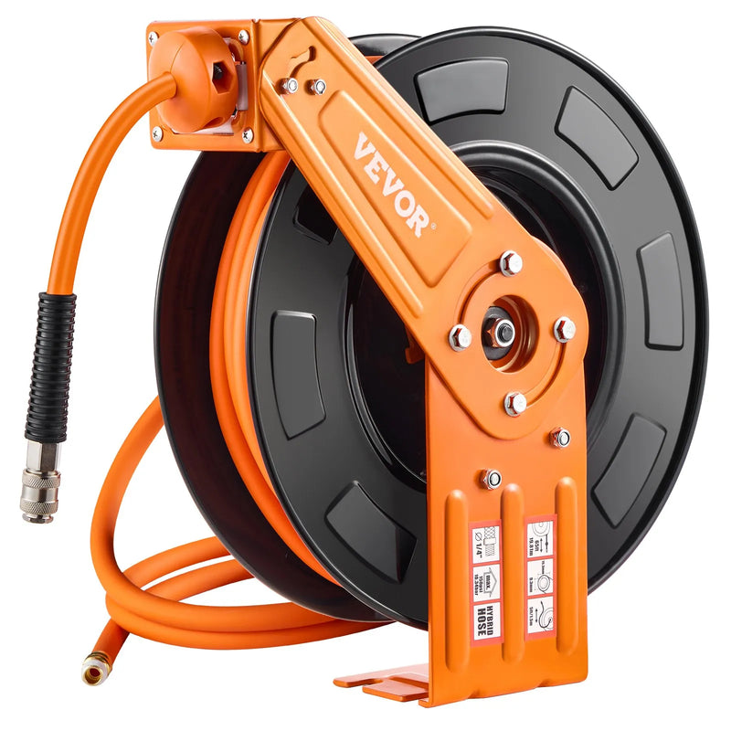 Gaisa šļūtenes spole, ievelkama, 9,53 mm, 20 m, hibrīda, ar korpusu, 20 bar / 300 PSI