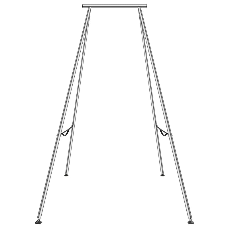 Gaisa jogas rāmis, 2,9 m augsts jogas šūpuļa statīvs, līdz 250 kg slodze, hromēta tērauda caurules statīvs apgrieztajai jogai un jogas šūpulim, piemērots lietošanai iekštelpās un ārā