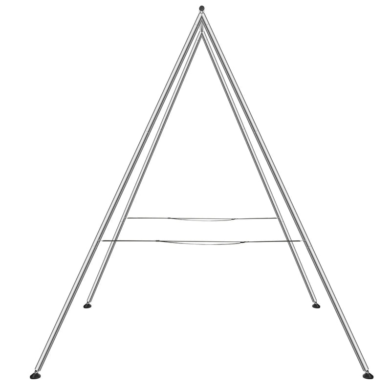 Gaisa jogas rāmis, 2,9 m augsts jogas šūpuļa statīvs, līdz 250 kg slodze, hromēta tērauda caurules statīvs apgrieztajai jogai un jogas šūpulim, piemērots lietošanai iekštelpās un ārā