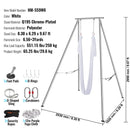 Gaisa jogas statīvs un šūpulis, 2,95 m augstums, profesionāls jogas šūpoles rāmis ar 6,0 m gaisa šūpuli, maksimālā slodze 250 kg, lietošanai iekštelpās un ārā, balts