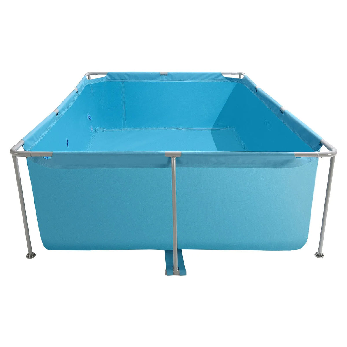 Above-ground swimming pool with metal frame 3 × 2 × 0.76 m, rectangular steel construction, large outdoor family pool, easy to assemble, rust-resistant, capacity 3959 l, blue